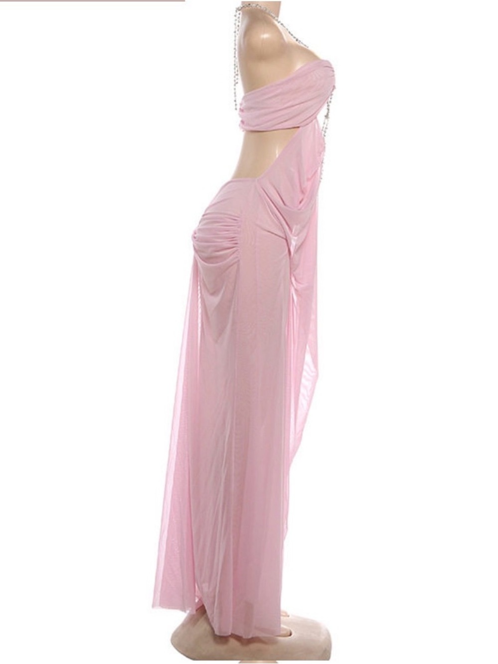 A Classy Chic Boutique Sheer Pale Pink Evening Gown - Picture 8 of 14